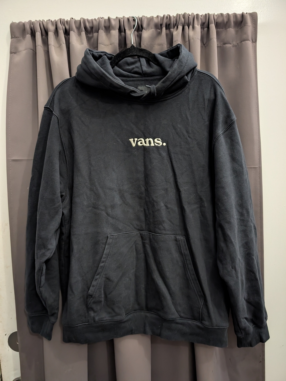 Vans Black Pullover Hoodie - Classic Logo SZ Medium